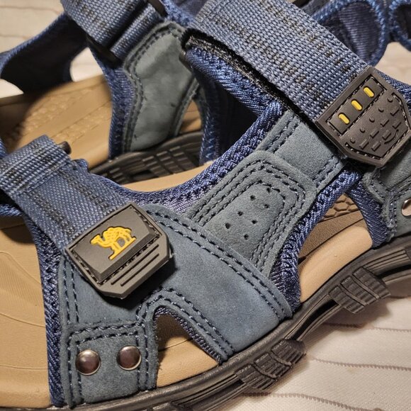 Camel Crown Waterproof Hiking Sandals Men's Size 8 Leather Dark Blue NEW - Picture 2 of 15